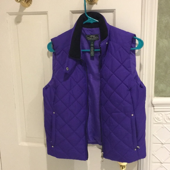 Purple quilted vest Clearance